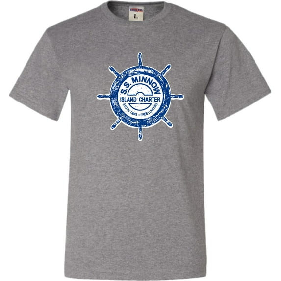 Adult SS Minnow Funny Retro T-Shirt