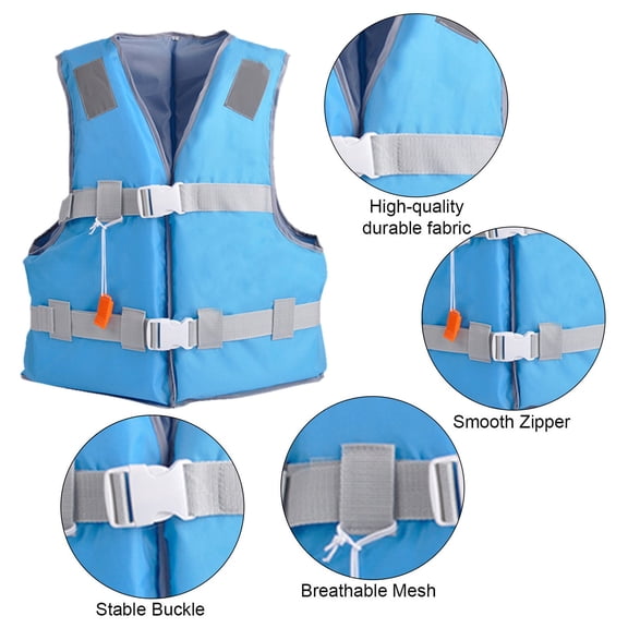 Adult Safety Vest, Adjustable Buoyancy Aid, Breathable Mesh Floating Gear, Swim Jacket for Open Water Activities