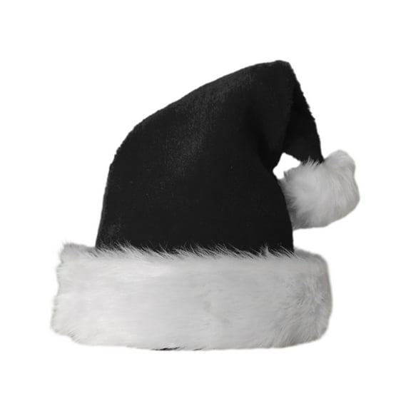 Adult Santa Hat Thicken Plush for Holiday Comfort Liner Christmas New Year Symbol Cap with White Brim