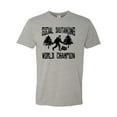 thumbnail image 1 of Adult Sasquatch Social Distancing World Champion Bigfoot Deluxe T-Shirt, 1 of 1