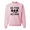 thumbnail image 1 of Adult Sasquatch Social Distancing World Champion Bigfoot Sweatshirt Crewneck, 1 of 1