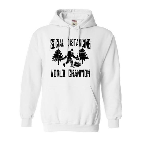 Adult Sasquatch Social Distancing World Champion Bigfoot Sweatshirt Hoodie