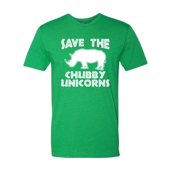 Adult Save The Chubby Unicorns Funny Rhino Deluxe T-Shirt