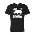 thumbnail image 1 of Adult Save The Chubby Unicorns Funny Rhino Deluxe T-Shirt, 1 of 1