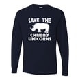 thumbnail image 1 of Adult Save The Chubby Unicorns Funny Rhino Long Sleeve T-Shirt, 1 of 1