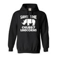 thumbnail image 1 of Adult Save The Chubby Unicorns Funny Rhino Sweatshirt Hoodie, 1 of 1