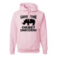thumbnail image 1 of Adult Save The Chubby Unicorns Funny Rhino Sweatshirt Hoodie, 1 of 1