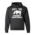 thumbnail image 1 of Adult Save The Chubby Unicorns Funny Rhino Sweatshirt Hoodie, 1 of 1