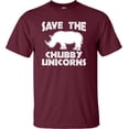 thumbnail image 1 of Adult Save The Chubby Unicorns Funny Rhino T-Shirt, 1 of 1