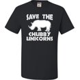 thumbnail image 1 of Adult Save The Chubby Unicorns Funny Rhino T-Shirt, 1 of 1
