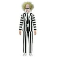 Adult Scary Halloween Costumes Black and White Striped Suit Horror