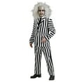 Adult Scary Halloween Costumes Black and White Striped Suit Horror