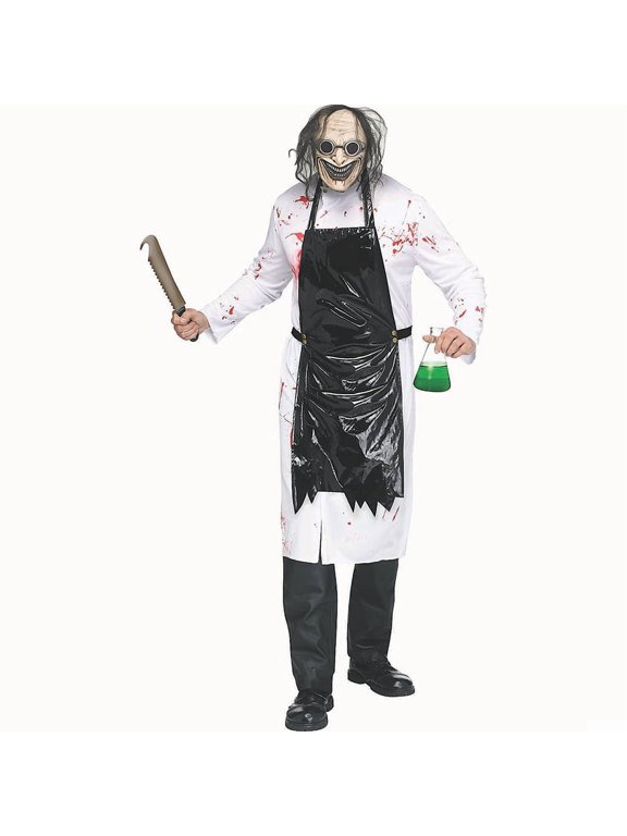 Fun World FW133224 Adults Black & White Mad Scientist Costume - Standard