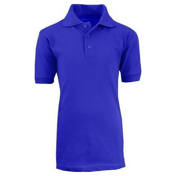 Adult School Uniform Mens Polo Shirt - Royal Blue, Large - Case of 36