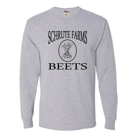 Adult Schrute Farms Beets Long Sleeve T-Shirt