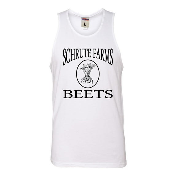Adult Schrute Farms Beets Sleeveless Tank Top Cotton T-Shirt