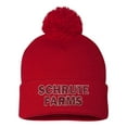 thumbnail image 1 of Adult Schrute Farms Embroidered Knit Beanie Pom Cap, 1 of 1