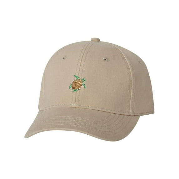 Adult Sea Turtle Embroidered Dad Hat Structured Cap
