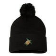 thumbnail image 1 of Adult Sea Turtle Embroidered Knit Beanie Pom Cap, 1 of 1