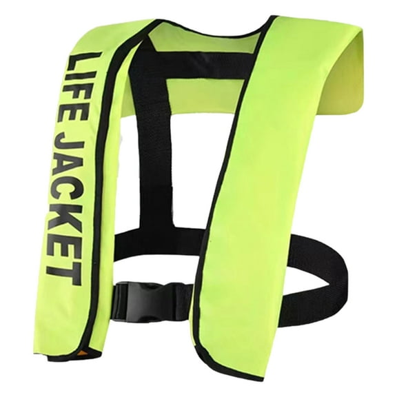 Adult Self Inflatable Life Jacket Summer Kayaking Water Sports Vest For Boating Fishing Kayaking Paddling Three Conspicuous Color Choices Orange / Yellow / Fluorescent Green