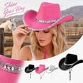 thumbnail image 1 of Adult Sequin Cowboy Hat Western Cowgirl Hat Texan Country Cowboy Hatsfor Women Fancy Dress Accessory,One Size, 1 of 5