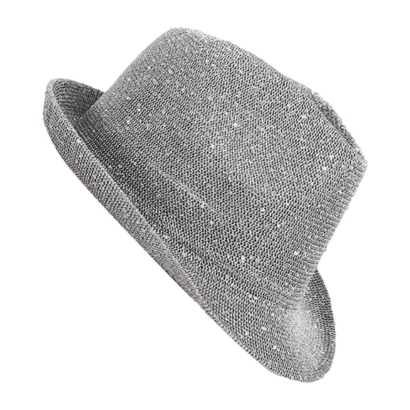 Adult Sequins Fedoras Hat Breathable Gentleman Hat Adult Carnival Party Casual Gatherings Hat Elegant