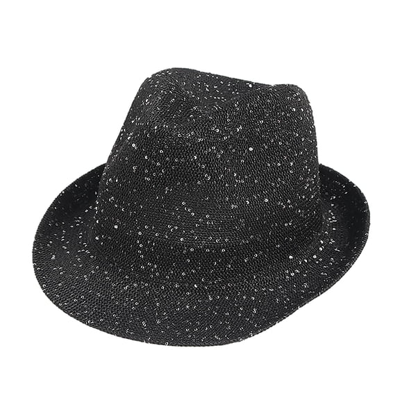 Adult Sequins Fedoras Hat Breathable Gentleman Hat Adult Carnival Party Casual Gatherings Hat Elegant