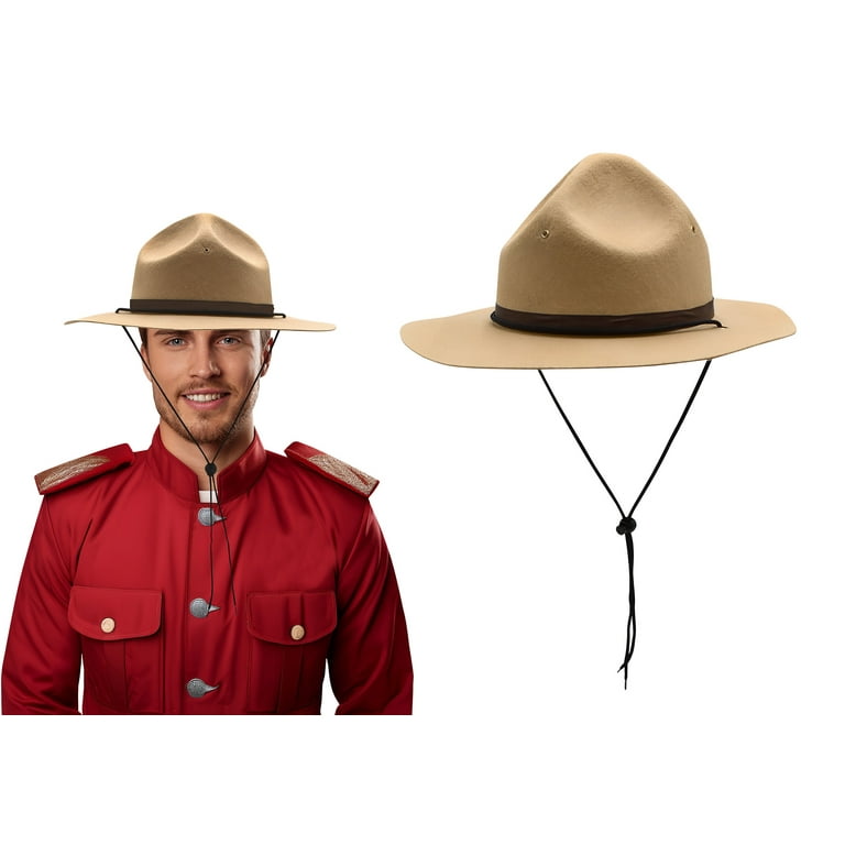 Adult Sergeant Campaign Park Ranger Hat Mountie Trooper Patrol