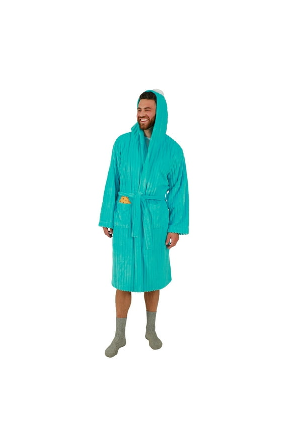 Adult Sesame Street Cookie Monster Hooded Robe- Large