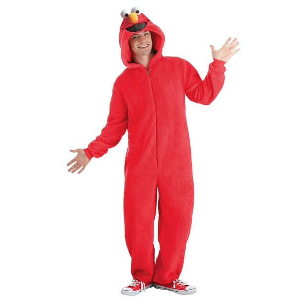 Adult Sesame Street Elmo Onesie Costume - Walmart.com