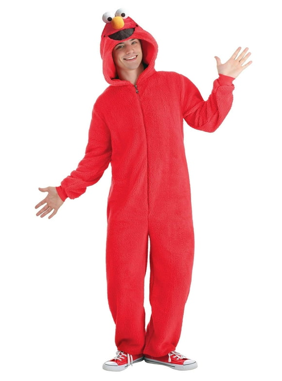 Adult Sesame Street Elmo Onesie Costume