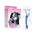thumbnail image 1 of Adult Sex toy Bundle of The Silver Starter, Bejeweled Heart Stainless Steel Plug, Pink And Icon Brands Glass Menagerie Butterfly G-Spot Dildo - Dark Blue, 1 of 5