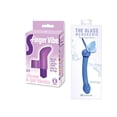 thumbnail image 1 of Adult Sex toy Bundle of S-Finger Vibe, Purple And Icon Brands Glass Menagerie Butterfly G-Spot Dildo - Dark Blue, 1 of 5