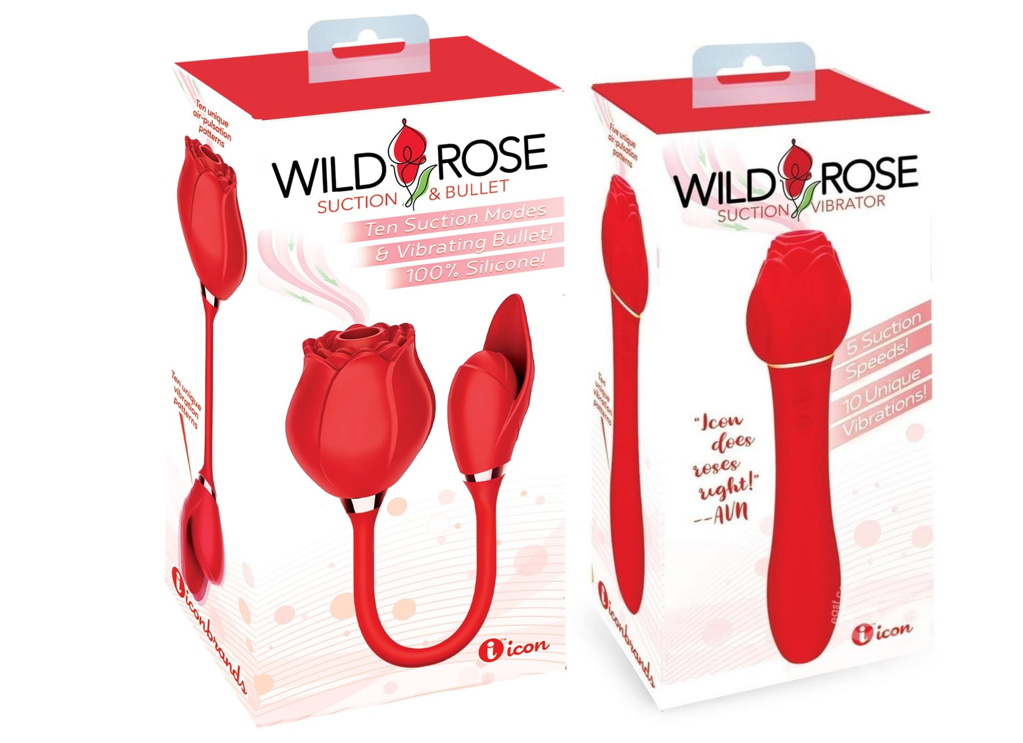 Adult Sex toy Bundle of Wild Rose And Bullet And Icon Brands Wild Rose