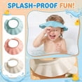 thumbnail image 1 of Adult Shampoo Cap Rinse Hair Wash Shower Cap for Bath Time Waterproof Protector Shield for Eyes and Ears Reusable Children's Bath Visor Hat (1 Pack), 1 of 6