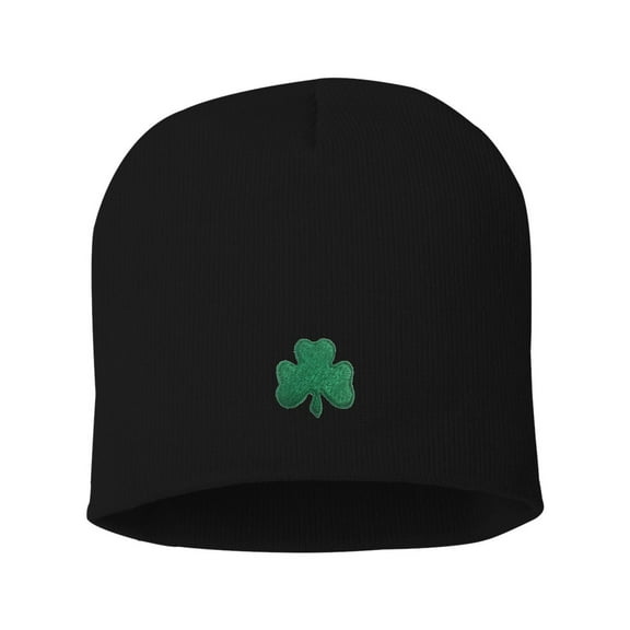 Adult Shamrock St. Patrick's Day Embroidered Knit Beanie Cap