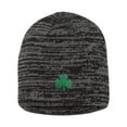 thumbnail image 1 of Adult Shamrock St. Patrick's Day Embroidered Marled Knit Beanie Cap, 1 of 1