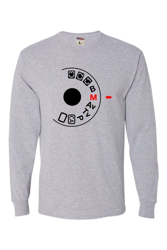 Adult Shoot Manual Camera Buff Photography Lovers Long Sleeve T-Shirt