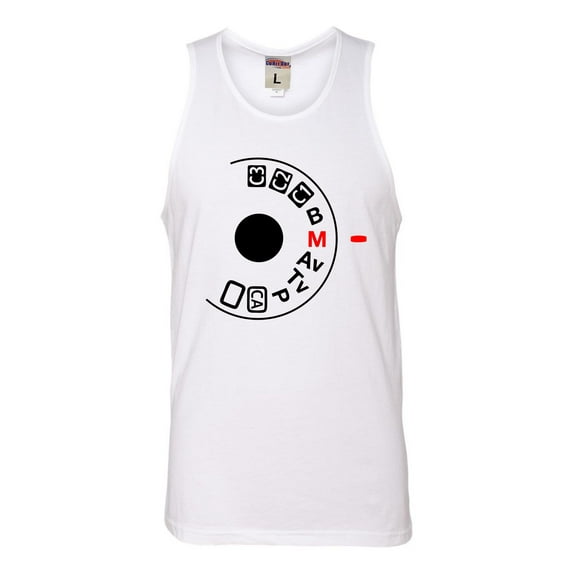 Adult Shoot Manual Camera Buff Photography Lovers Sleeveless Tank Top Cotton T-Shirt