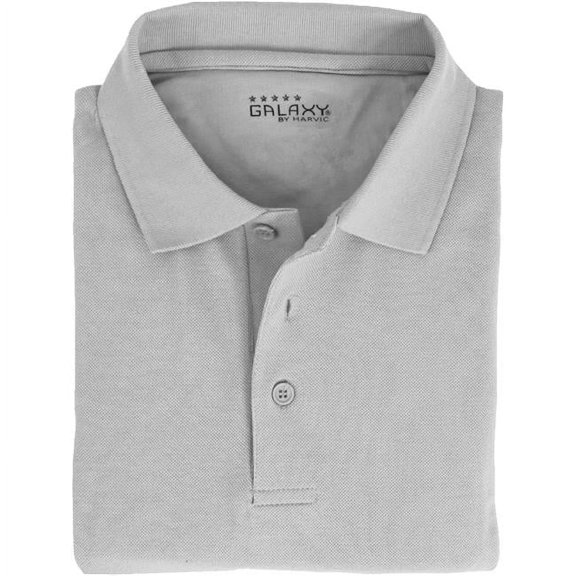 Adult Short Sleeve Heather Gray Polo Shirts, Medium-2XL - Pack of 36