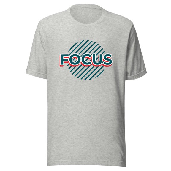 Adult Short-Sleeved T-Shirt FOCUS (Athletic Heather, XS)