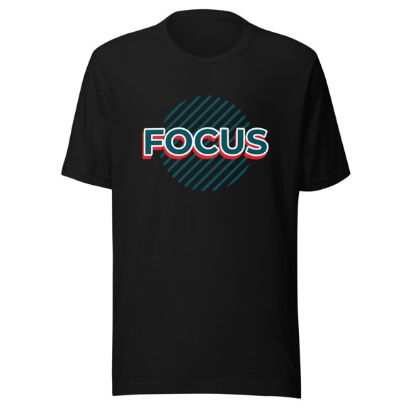 Adult Short-Sleeved T-Shirt FOCUS (Black, L)