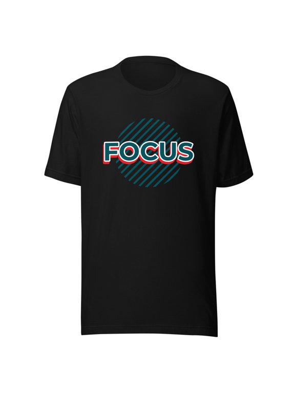 Adult Short-Sleeved T-Shirt FOCUS (Black, L)