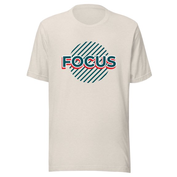 Adult Short-Sleeved T-Shirt FOCUS (Heather Dust, S)