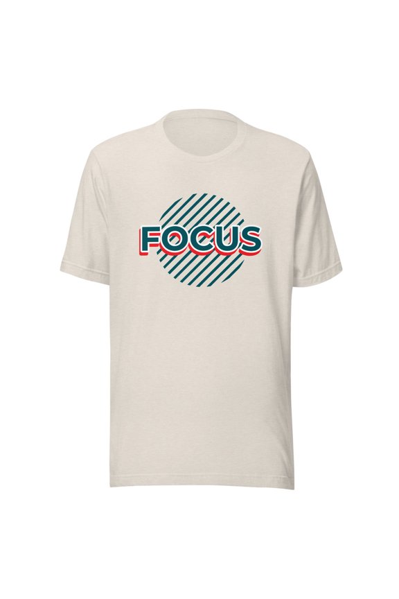 Adult Short-Sleeved T-Shirt FOCUS (Heather Dust, XL)
