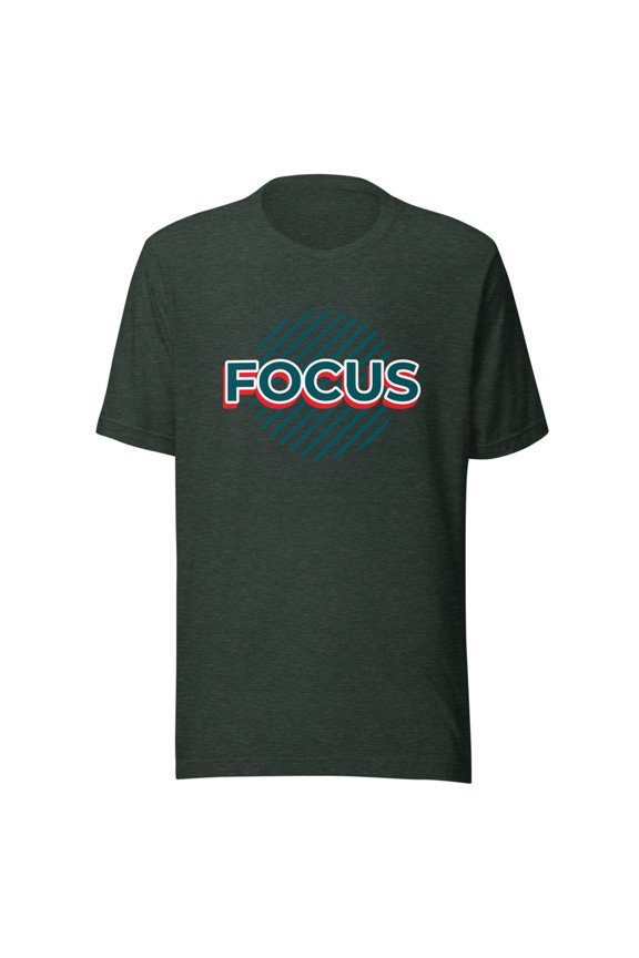 Adult Short-Sleeved T-Shirt FOCUS (Heather Forest, XL)