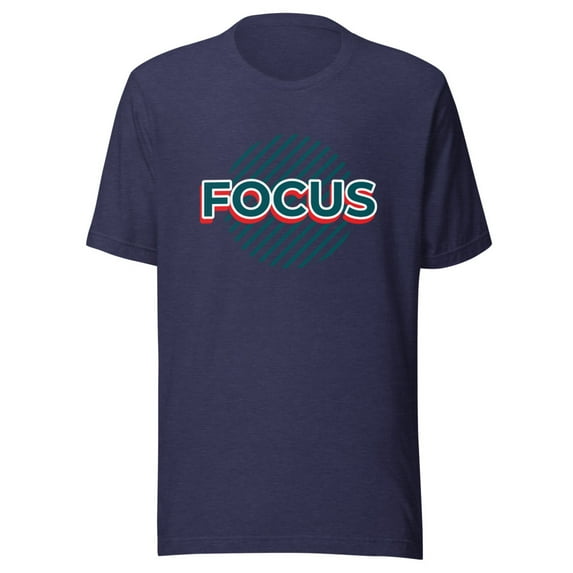 Adult Short-Sleeved T-Shirt FOCUS (Heather Midnight Navy, 2XL)