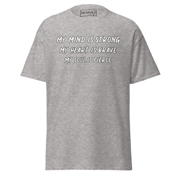 Adult Short-Sleeved T-Shirt Mind Heart Soul (Sport Grey, XL)