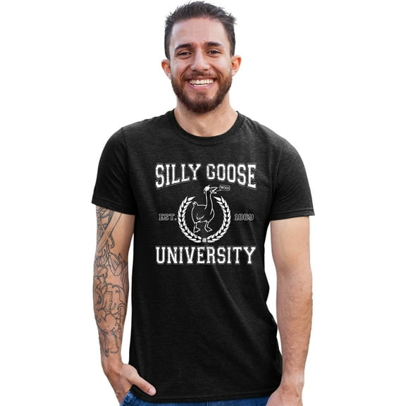 Adult Silly Goose University Funny Gift Idea Deluxe Soft T-Shirt