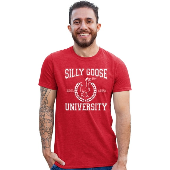 Adult Silly Goose University Funny Gift Idea Deluxe Soft T-Shirt